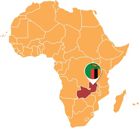 Zambia location on africa map
