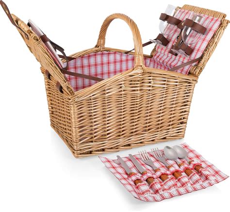 PICNIC TIME Piccadilly Picnic Basket, Romantic Picnic Basket for 2 ...