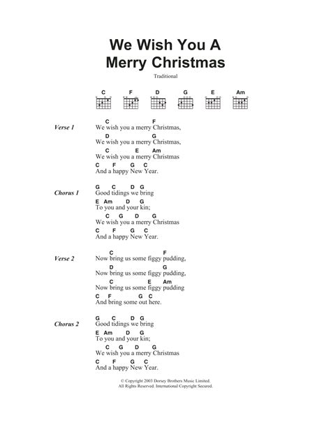 We Wish You A Merry Christmas by Traditional Carol - Guitar Chords ...