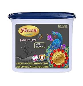 Flexon Dye Powdered Fabric Dye (BLACK)- 50g : Amazon.in: Home & Kitchen