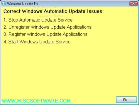 Image result for Windows Update Fix Tool Windows 1.0