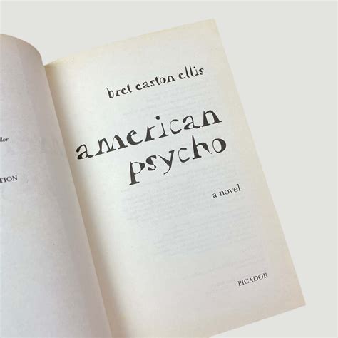 American Psycho by Bret Easton Ellis (Picador first English hardcover ...