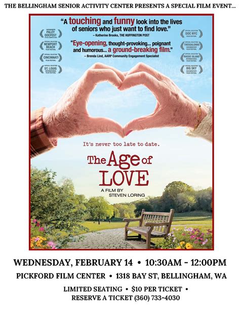 THE AGE OF LOVE Offers a New Wrinkle in Our Search for Love - Whatcom Council on Aging