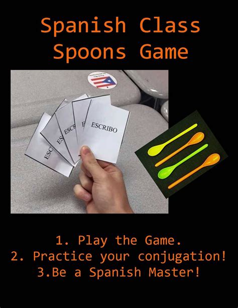 The ULTIMATE Spanish Class Spoons Game! Master your conjugations & have ...