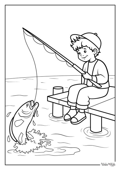 Fishing Coloring Pages (Free Printable PDFs) | WakeTheKids