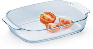 TREO Ovensafe Deep Rectangular Roaster Borosilicate Glass Dish, 2750 ml ...