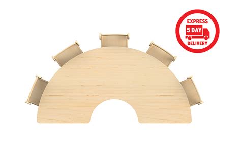 Semi Circle Table Height Adjustable by Millhouse