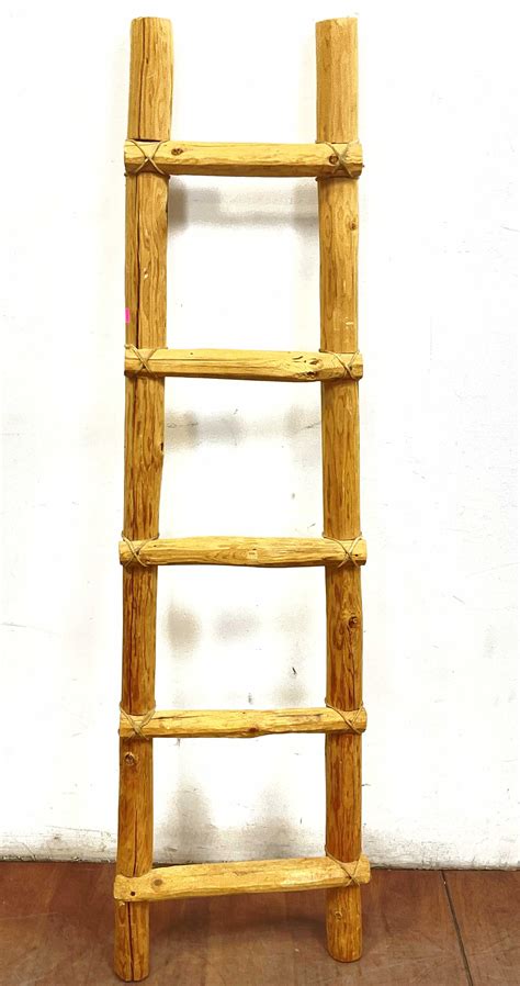 Lot - Southwestern Style Wood Kiva Ladder