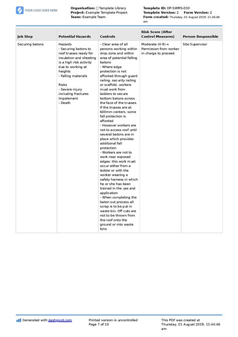 Image result for Roofing Method Statement Example