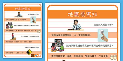 地震後需知海報 ｜繁體中文