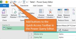 Image result for Power Query Editor Quick Rearrange
