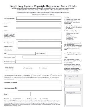 Fillable Online CR3-aL- Application Form - songrite.EU Fax Email Print ...