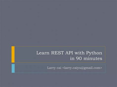 Python and Rest APIs 的图像结果