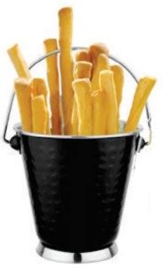 GAFFEL Portable French Fries Bucket-Black(Hammer)/Serving Bucket for ...