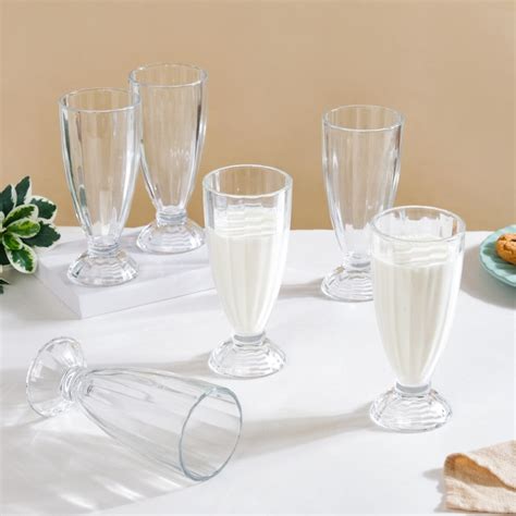 Milkshake Glass Set Of 6 350ml Online - Premium Tumbler | Nestasia