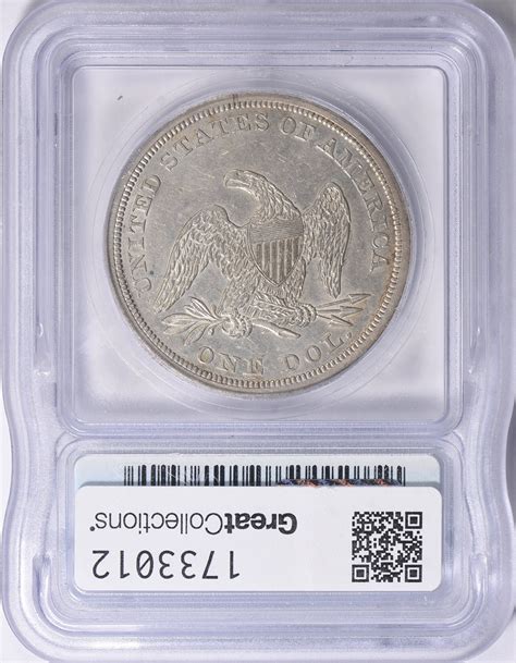 1863 Seated Liberty Silver Dollar ICG AU-55 (Item 1733012 ...