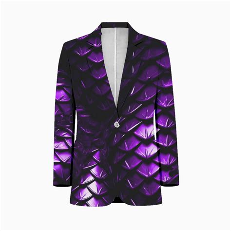 Purple Dragon Scales Men Blazers Slim Clothing Summer Jacket Man ...