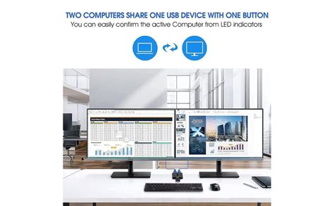 XIKKART USB 3.0 Switch Selector, Bi-Directional 2 in 1 Out / 1 in 2 Out ...