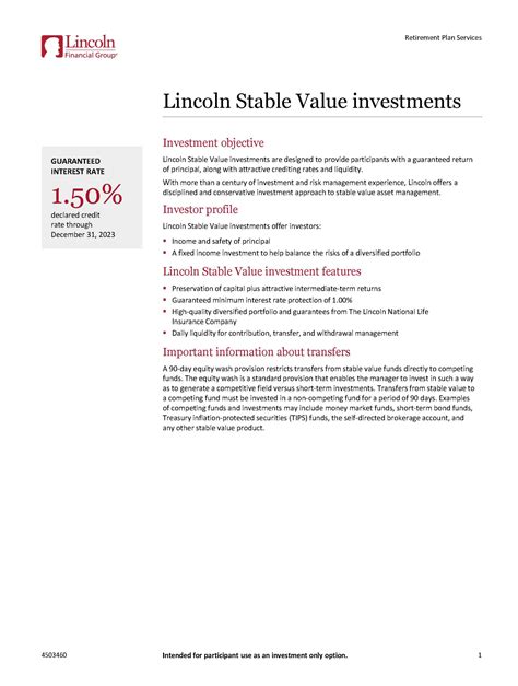 Lincoln Stable Value - iralogix