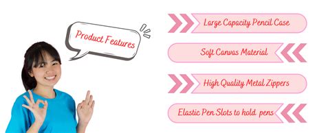 Buy FINEMOE Canvas Large Capacity Pencil Box For Girls & Boys, 3 ...