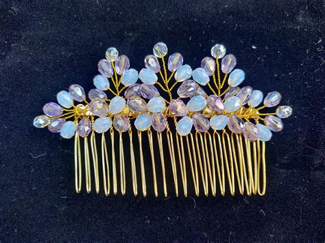 Rajkanya Purple White Opec, Crystal Flowers Pearls Gold-plated Women's ...