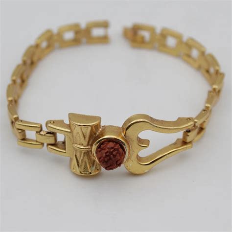 Best Gold Plated OM Damru Trishul Rudraksha hand Bracelet – Dharmsaar