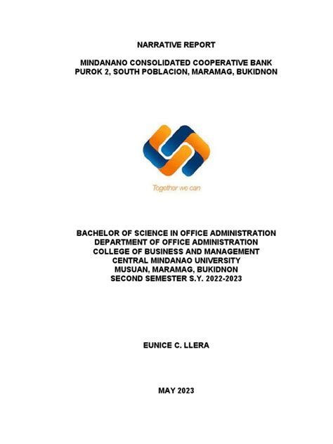 Narrative Report in Financial Statement Example 的图像结果