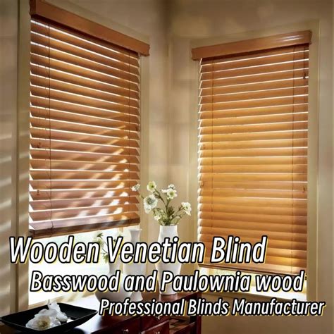 50mm Blade Blind Real Wood Blinds Wooden Venetian Interior Windows ...