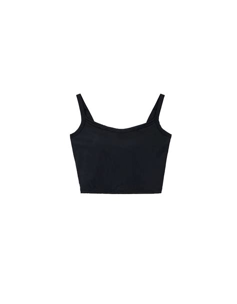 Basic Cooling Fabric Fitted Wide Strap Camisole Bra Top - AIR SPACE
