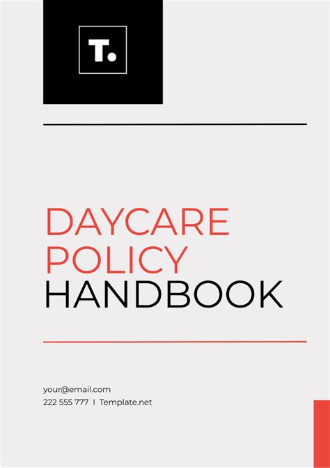 Free Daycare Policy Handbook Template to Edit Online