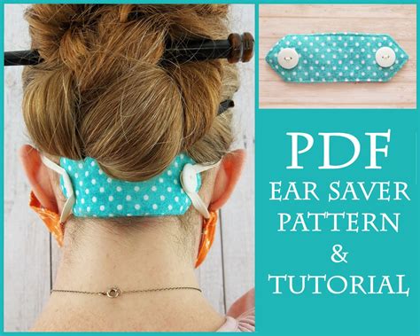 Buy DIY Ear Saver for Face Mask Sewing Pattern and Tutorial | Instant ...