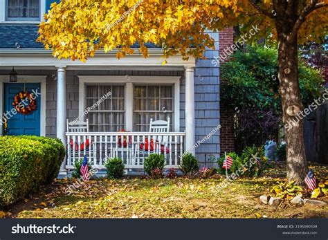 House American Flag Fall Photos and Images | Shutterstock