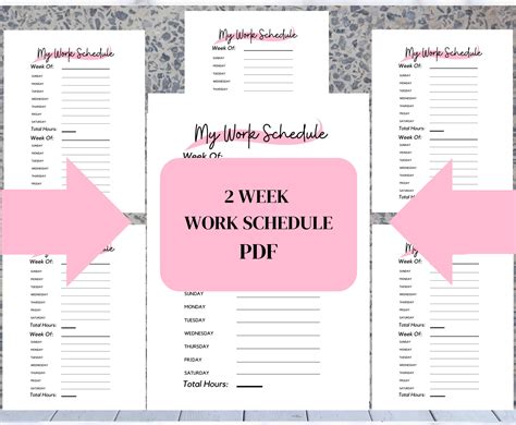 Print Weekly Work Schedule 的图像结果