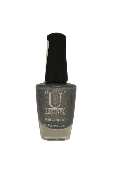 Buy U Shine Grey With Shimmer Undertone Nail Lacquer Polish Nail Paint ...