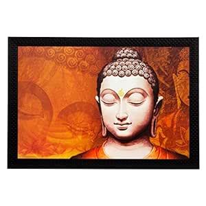 eCraftIndia 'Meditating Lord Buddha Matt Textured' UV Art Painting ...