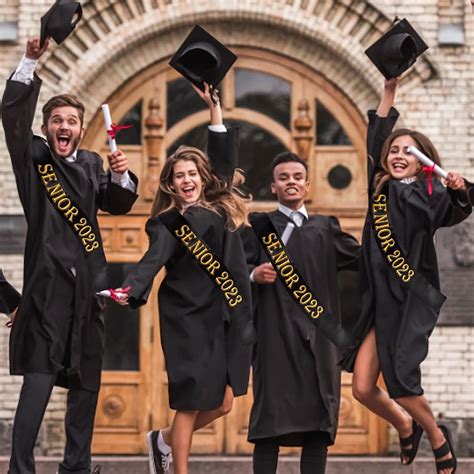 Buy SKJIAYEE 10 Pack Senior 2023 Sash, Black Gold Class of 2023 Finally ...