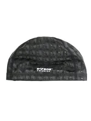 Buy Viva Swimming PU 3D Swimming Cap for Boys and Girls Black Online