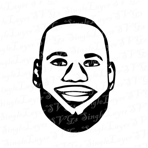 Lebron James Face SVG DXF PNG Pdf Jpg Files Lebron James - Etsy India