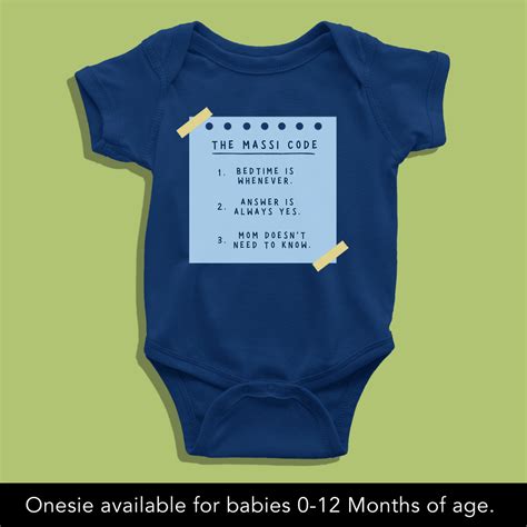 The Massi Code (Choose any relative) Onesie or T Shirt – Where's The Baby