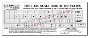 Fretting Scale Template Length - Four Standard Guitar Scales Medium to ...