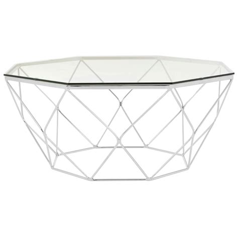Signature Alina Glass & Chrome Coffee Table - No5a Interiors