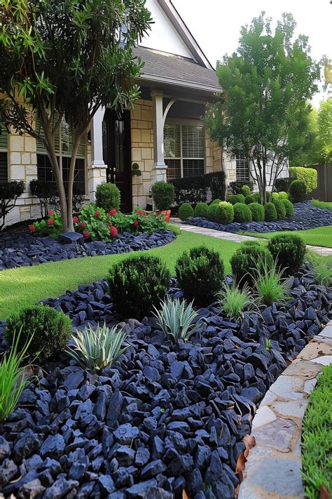 black rock landscaping ideas