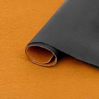 MORBON 1 Meter Black Pu Leather Artificial Faux Rexine Sheet ...