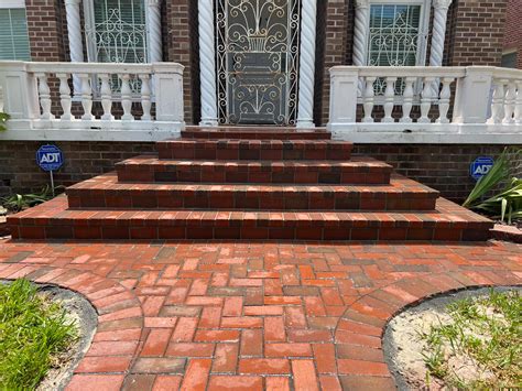 Brick Paver Steps and Walkway Installation in New Orleans, LA | Mudbug ...