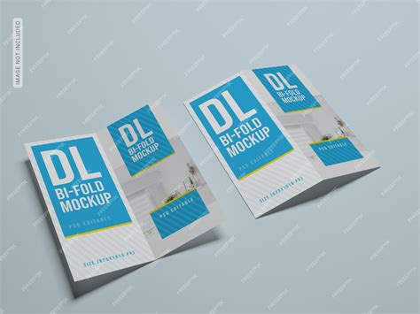 Premium PSD | Dl bifold brochure mockup