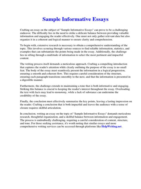 Informative Essay Sample 的图像结果