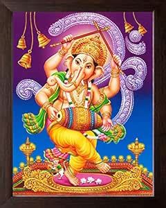 Art n Store Lord Ganesha/Ganpati in Dancing Painting, HD Printed Wall ...