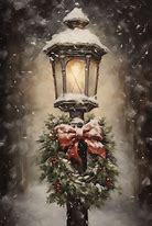 Image result for Christmas Lights for Lamp Post