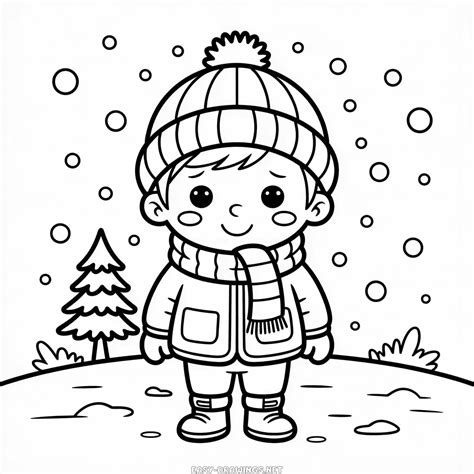 Cold Winter Easy Drawing | Easy Drawings