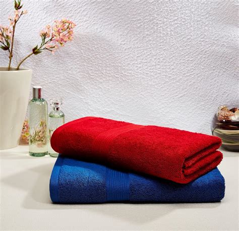 Amazon Brand - Solimo 100% Cotton 2 Piece Bath Towel Set, 500 GSM (Iris ...